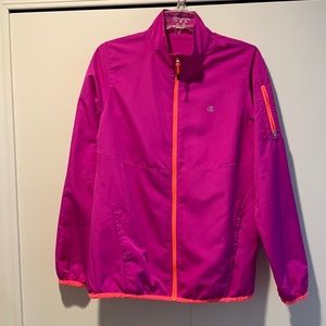 Champion M light jacket plum orange trim